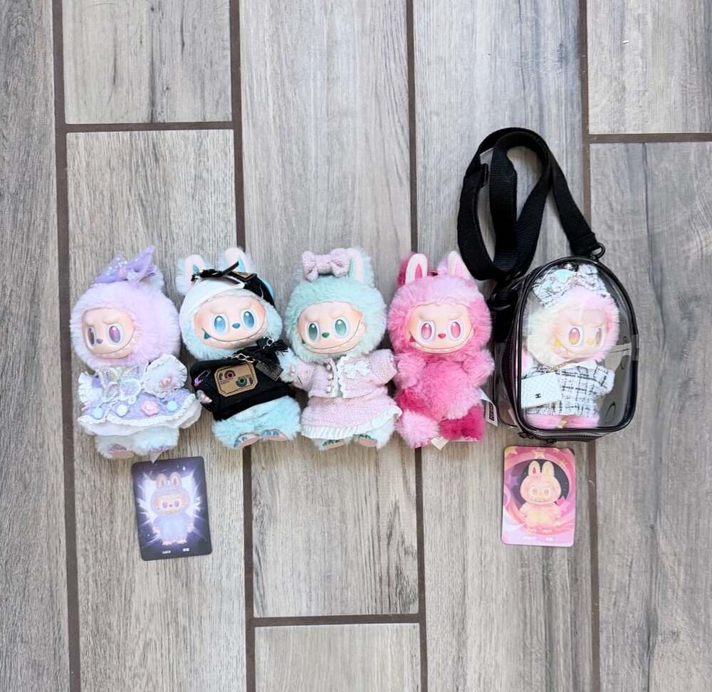 Pop Mart Labubu The Monsters Dolls with Outfits and Clear Display Bag